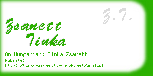 zsanett tinka business card